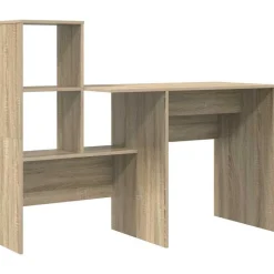 vidaXL Skrivbord Sonoma-ek 131,5 x 50 x 106,5 cm Konstruerat trä