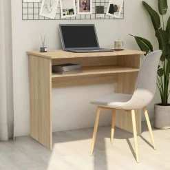 Sale vidaXL Skrivbord sonoma-ek 90x50x74 cm konstruerat trä Sonoma ek