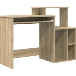 vidaXL Skrivbord Sonoma-ek 120,5 x 44 x 88,5 cm Konstruerat trä