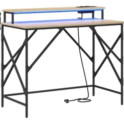 vidaXL Skrivbord Sonoma-ek 100 x 50 x 86,5 cm Konstruerat trä