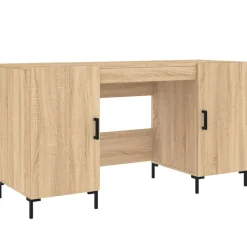 New vidaXL Skrivbord sonoma-ek 140x50x75 cm konstruerat trä Sonoma ek