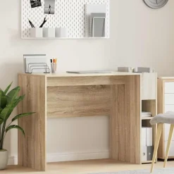 vidaXL Skrivbord Sonoma-ek 109 x 50 x 78 cm Konstruerat trä