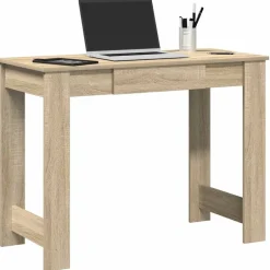 Outlet vidaXL Skrivbord sonoma-ek 100x45x75 cm konstruerat trä Sonoma ek