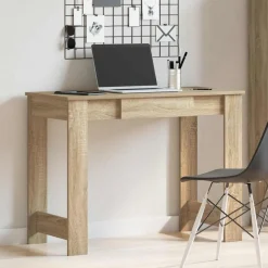 Outlet vidaXL Skrivbord sonoma-ek 100x45x75 cm konstruerat trä Sonoma ek