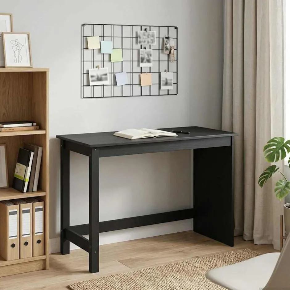 Sale vidaXL Skrivbord 112 x 50 x 75 cm Massiv furu Svart
