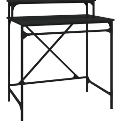 Discount vidaXL Skrivbord 80x50x90 cm konstruerat trä och järn Svart