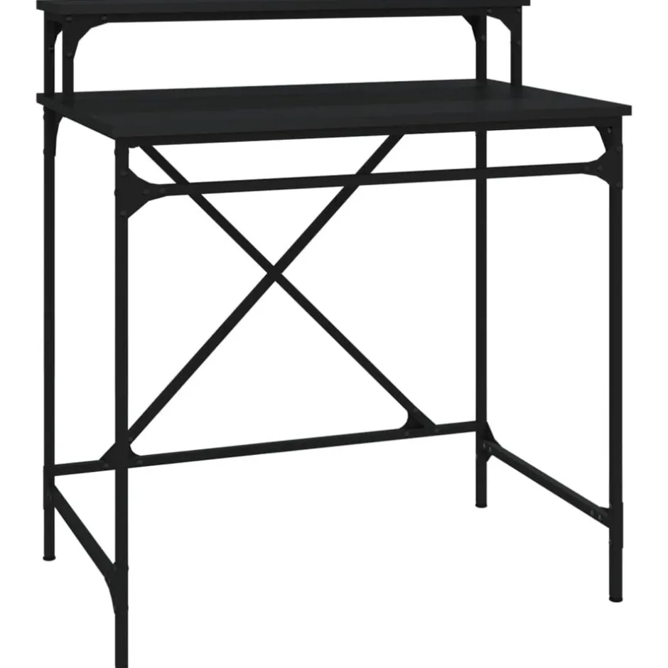 Discount vidaXL Skrivbord 80x50x90 cm konstruerat trä och järn Svart