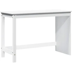 New vidaXL Skrivbord 112 x 50 x 75 cm Massiv furu Vit