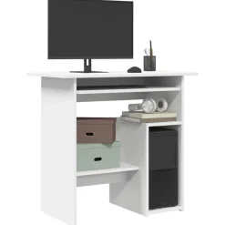 Discount vidaXL Skrivbord 80x45x74 cm konstruerat trä Vit