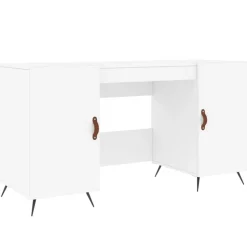 vidaXL Skrivbord vit 140x50x75 cm konstruerat trä