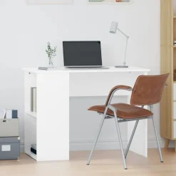 vidaXL Skrivbord 100x55x75 cm konstruerat trä Vit