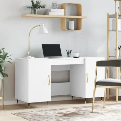 Hot vidaXL Skrivbord 140x50x75 cm konstruerat trä Vit