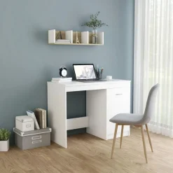 vidaXL Skrivbord 100x50x76 cm konstruerat trä Vit