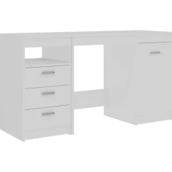 vidaXL Skrivbord vit 140x50x76 cm konstruerat trä
