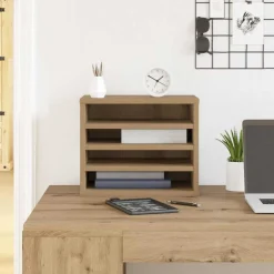 vidaXL Skrivbordshållare Artisan Ek 36 x 26 x 29,5 cm Konstruerat trä