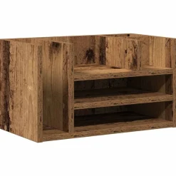 Sale vidaXL Skrivbordshållare Gammalt trä 44,5 x 24 x 25 cm Konstruerat trä artisan ek