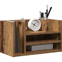Sale vidaXL Skrivbordshållare Gammalt trä 44,5 x 24 x 25 cm Konstruerat trä artisan ek