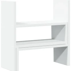vidaXL Skrivbordshylla justerbar 40x17x41 cm konstruerat trä Vit