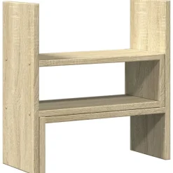 vidaXL Skrivbordshylla justerbar sonoma-ek 40x17x41 cm konstruerat trä Sonoma ek