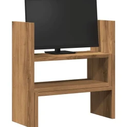 Best vidaXL Skrivbordshylla justerbar artisian ek 40x17x41 cm konstr. trä artisan ek