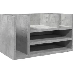 vidaXL Skrivbordshyllor betonggrå 44,5x24x25 cm konstruerat trä