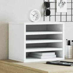 Sale vidaXL Skrivbordshyllor 36x26x29,5 cm konstruerat trä Vit