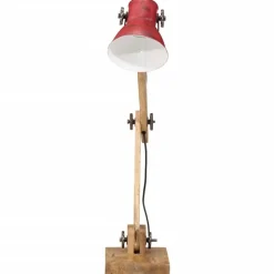 vidaXL Skrivbordslampa 25 W nött röd 23x18x96 cm E27