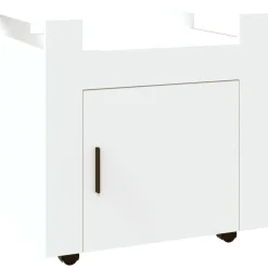 vidaXL Skrivbordsvagn vit 60x45x60 cm konstruerat trä