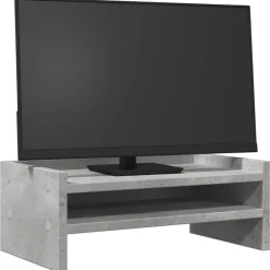 vidaXL Skärmställ 42x24x16 cm konstruerat trä Betonggrå