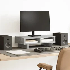 Discount vidaXL Skärmställ 50x27x15 cm konstruerat trä Betonggrå