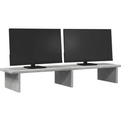 New vidaXL Skärmställ 100x27x15 cm konstruerat trä Betonggrå