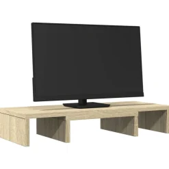 Clearance vidaXL Skärmställ justerbart 60x24x10,5 cm konstruerat trä sonoma-ek Sonoma ek
