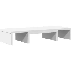 vidaXL Skärmställ justerbart 60x24x10,5 cm konstruerat trä vit