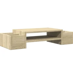 vidaXL Skärmställ med förvaring sonoma-ek 70x27x15 cm konstruerat trä
