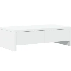 vidaXL Skärmställ med lådor vit 50x27x15 cm konstruerat trä