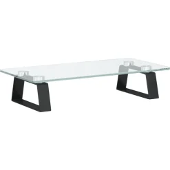 Discount vidaXL Skärmställ 40x20x8 cm härdat glas och metall Svart