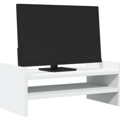 Hot vidaXL Skärmställ 50x27x20 cm konstruerat trä Vit