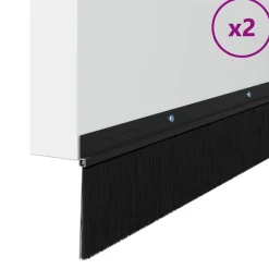 Sale vidaXL Skruvmonterade dörrborsttätningslister 2 pcs 100 cm Svart