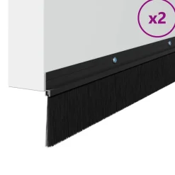 Discount vidaXL Skruvmonterade dörrborsttätningslister 2 pcs 100 cm Svart