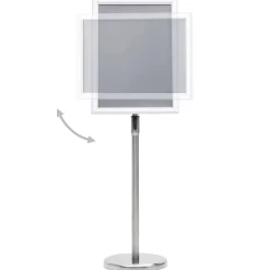 vidaXL Skyltställ A3 silver aluminiumlegering