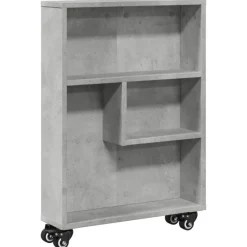 Online vidaXL Smal förvaringsvagn 48x13x68 cm konstruerat trä Betonggrå