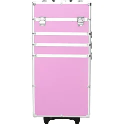 vidaXL Sminklåda aluminium rosa
