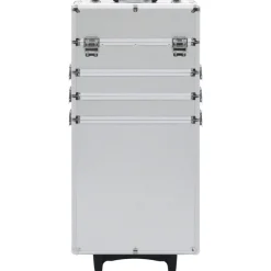 vidaXL Sminklåda aluminium silver