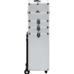 vidaXL Sminklåda aluminium silver