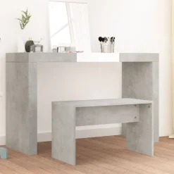 Hot vidaXL Sminkpall 70x35x45 cm konstruerat trä Betonggrå
