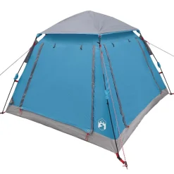 Clearance vidaXL Snabbtält med regnskydd för 3 personer 205 x 205 x 143 cm Blå