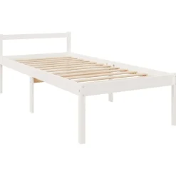 Online vidaXL Säng 75x190 cm massiv furu Vit
