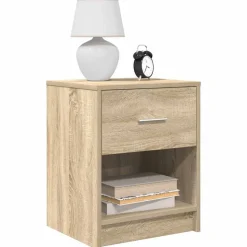 vidaXL Sängbord 2 st med låda sonoma-ek 40x34x50 cm