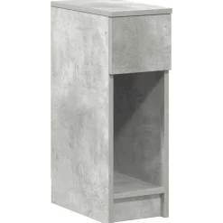vidaXL Sängbord med låda betonggrå 20x36x60 cm