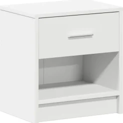 Online vidaXL Sängbord med låda 39x28x41 cm Vit